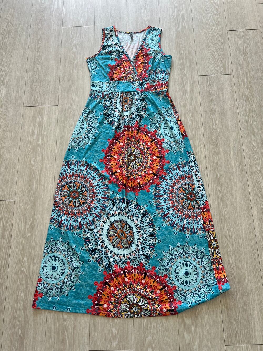 Woosea Maxi Dress Large Boho Hippie Sleeveless